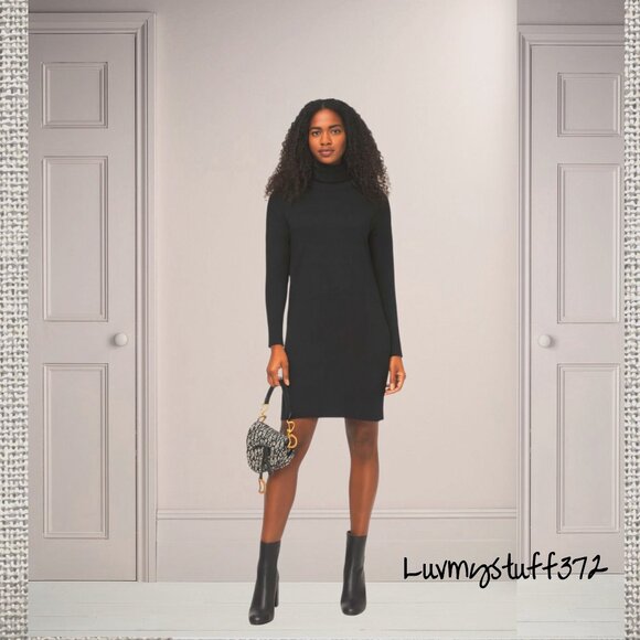 🖤Cute Lululemon Black Turtleneck Knit Softer Still Dress - Picture 4 of 12